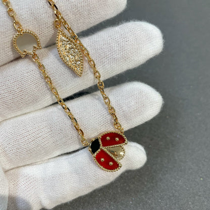 [Cadisa]LUCKY SPRING 15 MOTIFS GOLD NECKLACE