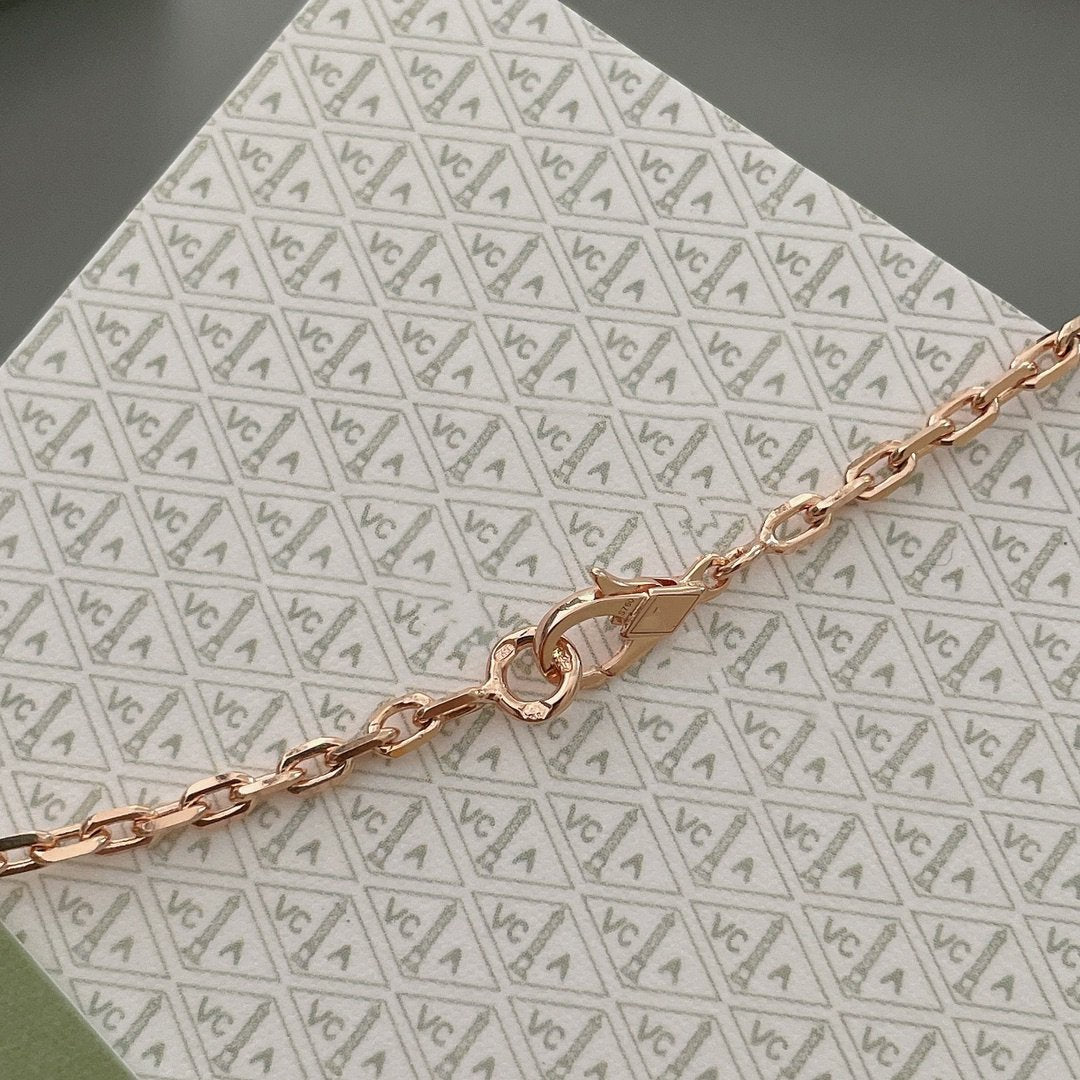 [Cadisa]LUCKY SPRING 15 MOTIFS ROSE GOLD NECKLACE
