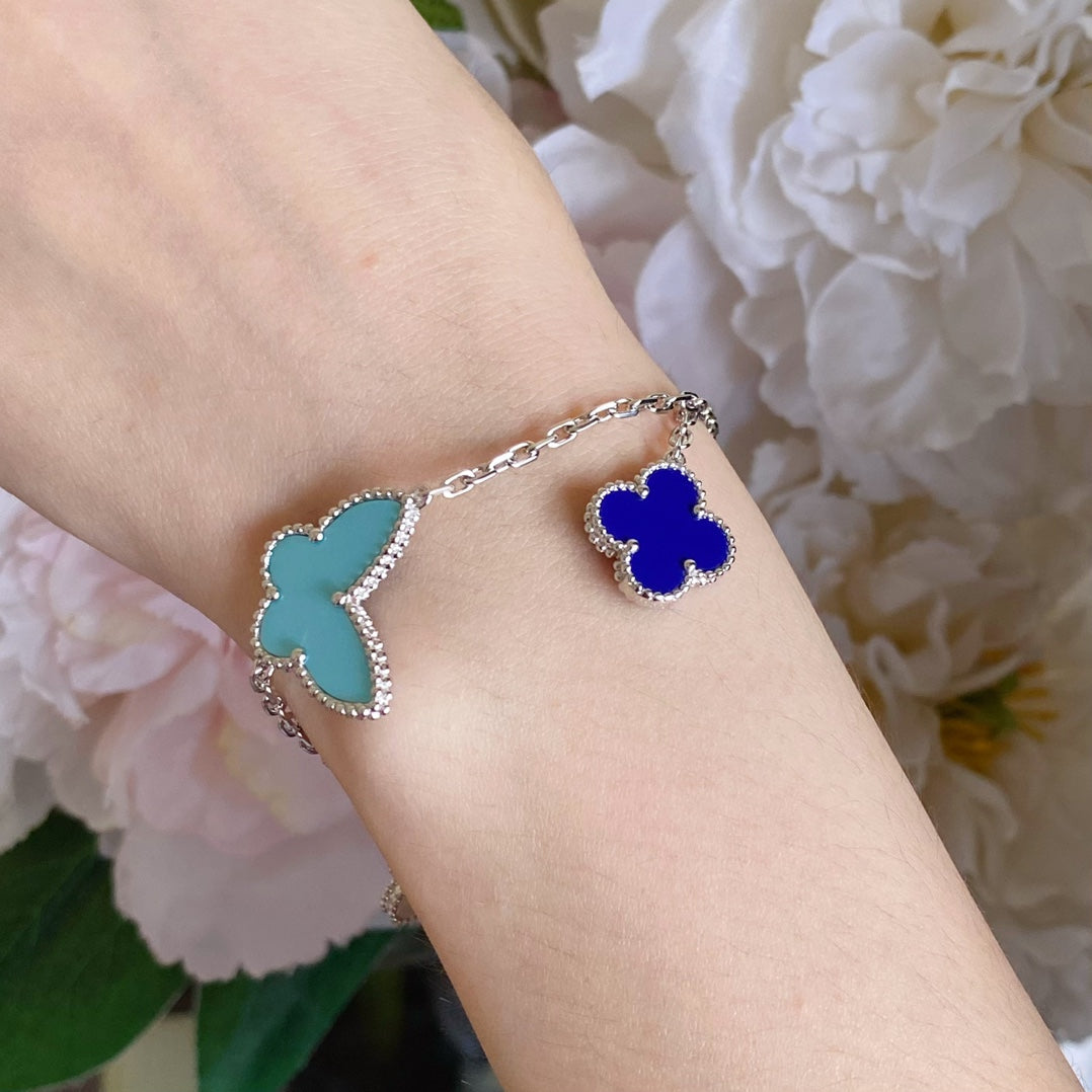 [Cadisa]LUCKY SPRING SILVER BRACELET 4 MOTIF
