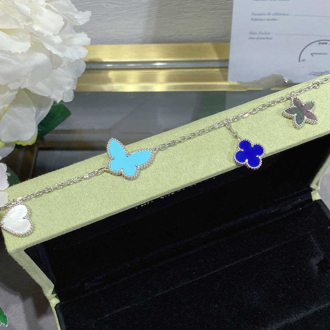[Cadisa]LUCKY SPRING SILVER BRACELET 4 MOTIF