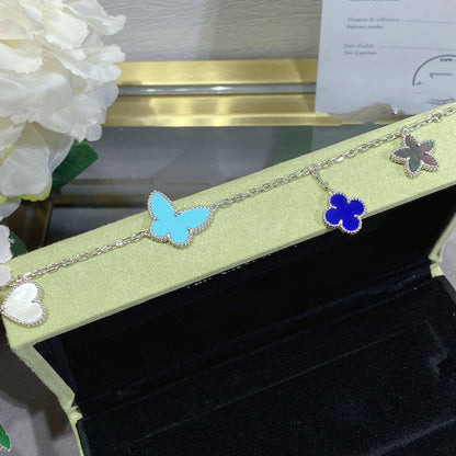 [Cadisa]LUCKY SPRING SILVER BRACELET 4 MOTIF