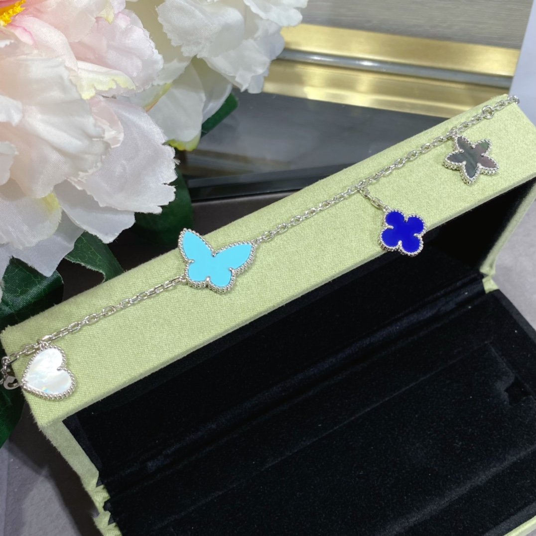 [Cadisa]LUCKY SPRING SILVER BRACELET 4 MOTIF