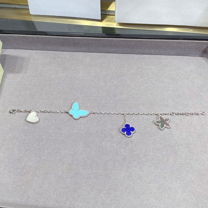 [Cadisa]LUCKY SPRING SILVER BRACELET 4 MOTIF