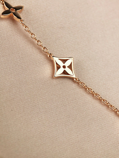 [Cadisa]STAR AND SUN 7 MOTIFS GOLD BRACELET