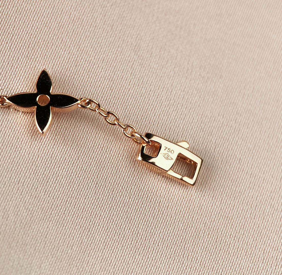 [Cadisa]STAR AND SUN 7 MOTIFS GOLD BRACELET