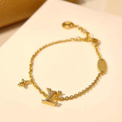 [Cadisa]LOGO STAR MOTIF GOLD BRACELET