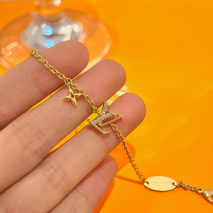 [Cadisa]LOGO STAR MOTIF GOLD BRACELET