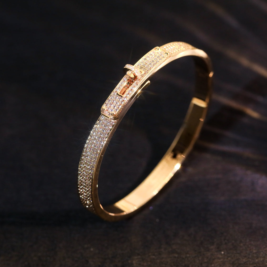 [Cadisa]KELLY BRACELET DIAMOND PAVED