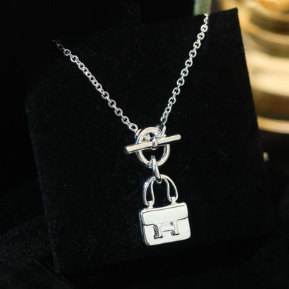[Cadisa]POP H PEDANT SILVER NECKLACE
