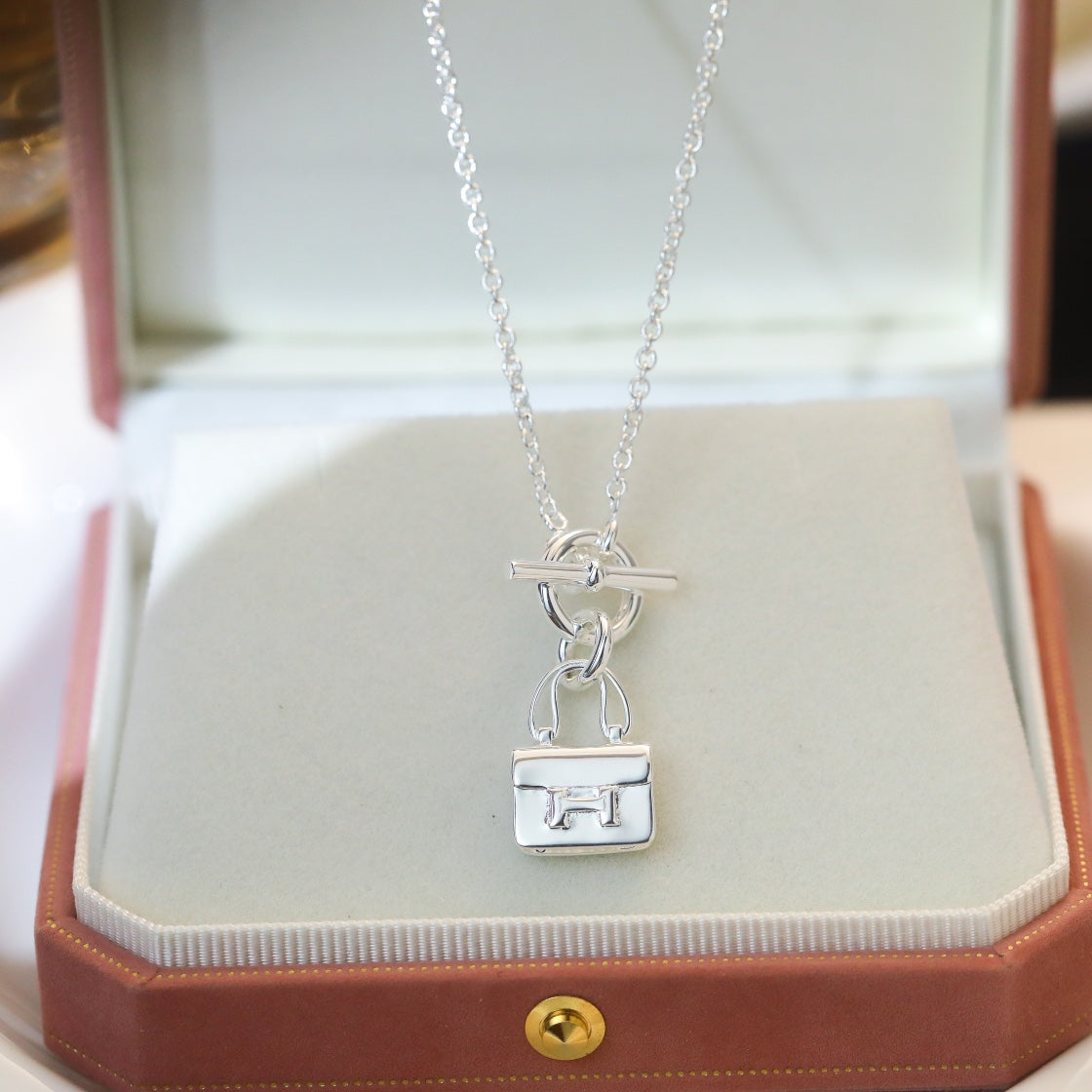 [Cadisa]POP H PEDANT SILVER NECKLACE