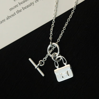 [Cadisa]POP H PEDANT SILVER NECKLACE
