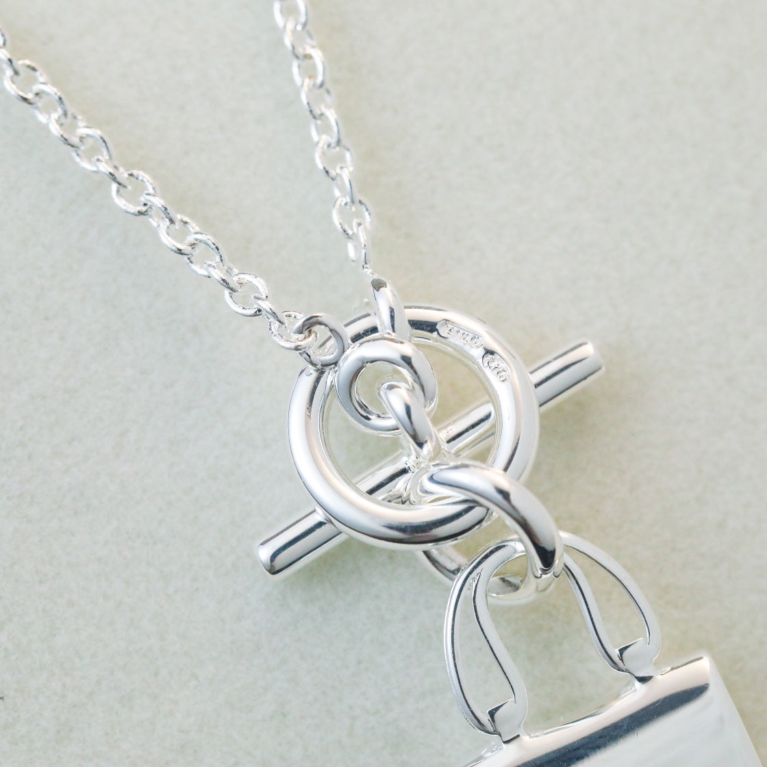 [Cadisa]POP H PEDANT SILVER NECKLACE