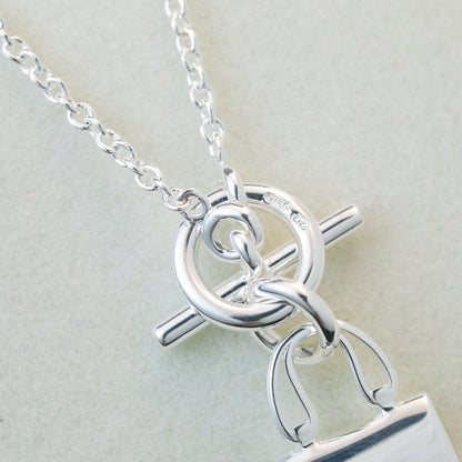 [Cadisa]POP H PEDANT SILVER NECKLACE