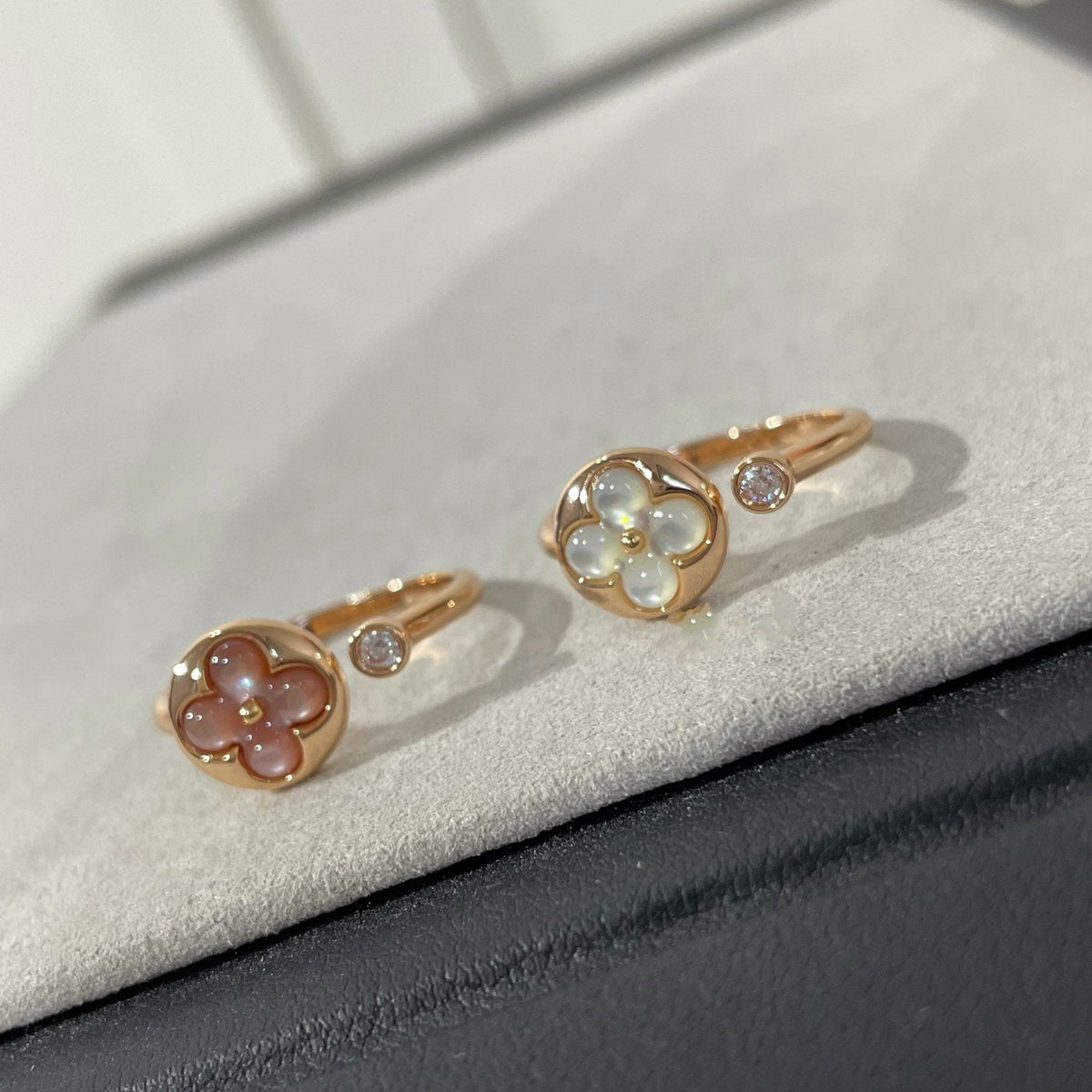 [Cadisa]SUN 1 DIAMOND PINK MOP RING