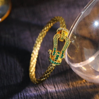 [Cadisa]FORCE 10 GOLD GREEN DIAMOND PAVED