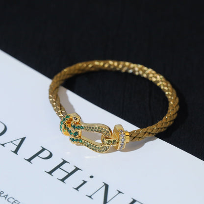 [Cadisa]FORCE 10 GOLD GREEN DIAMOND PAVED