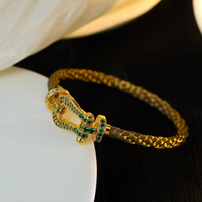 [Cadisa]FORCE 10 GOLD GREEN DIAMOND PAVED