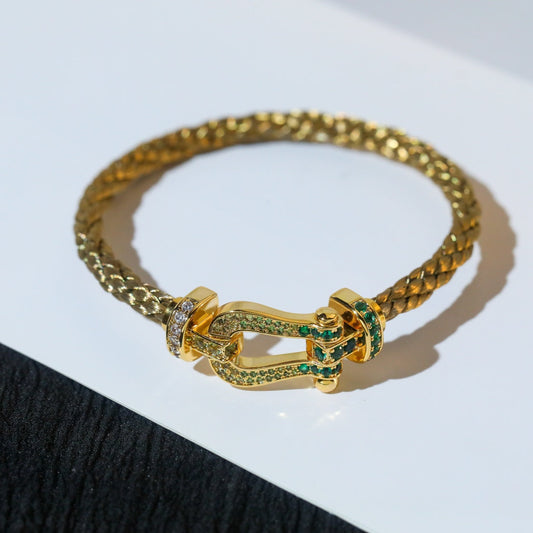 [Cadisa]FORCE 10 GOLD GREEN DIAMOND PAVED