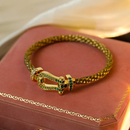 [Cadisa]FORCE 10 GOLD GREEN DIAMOND PAVED