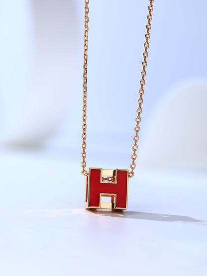 [Cadisa]H CAGE PINK GOLD NECKLACE