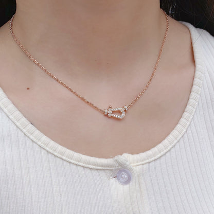 [Cadisa]FORCE 10 PINK GOLD DIAMOND NECKLACE