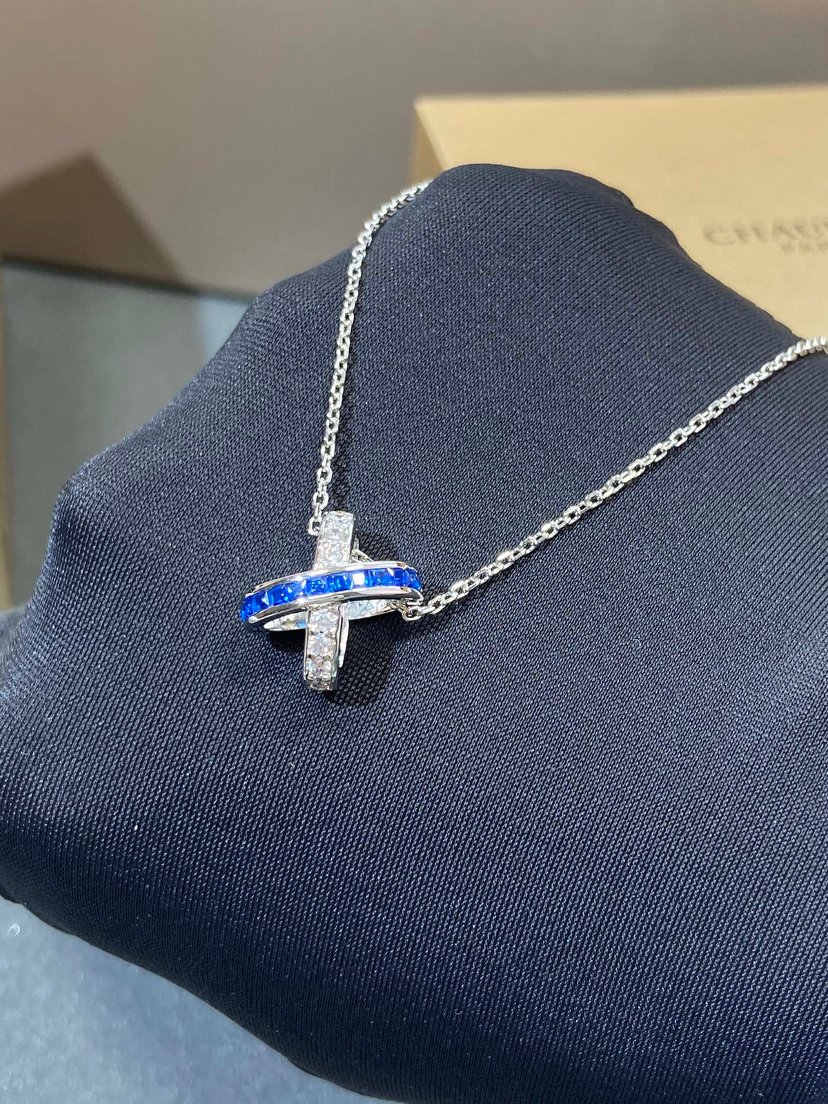 [Cadisa]LIENS DIAMOND SILVER NECKLACE