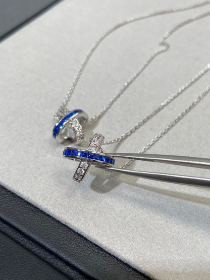 [Cadisa]LIENS DIAMOND SILVER NECKLACE