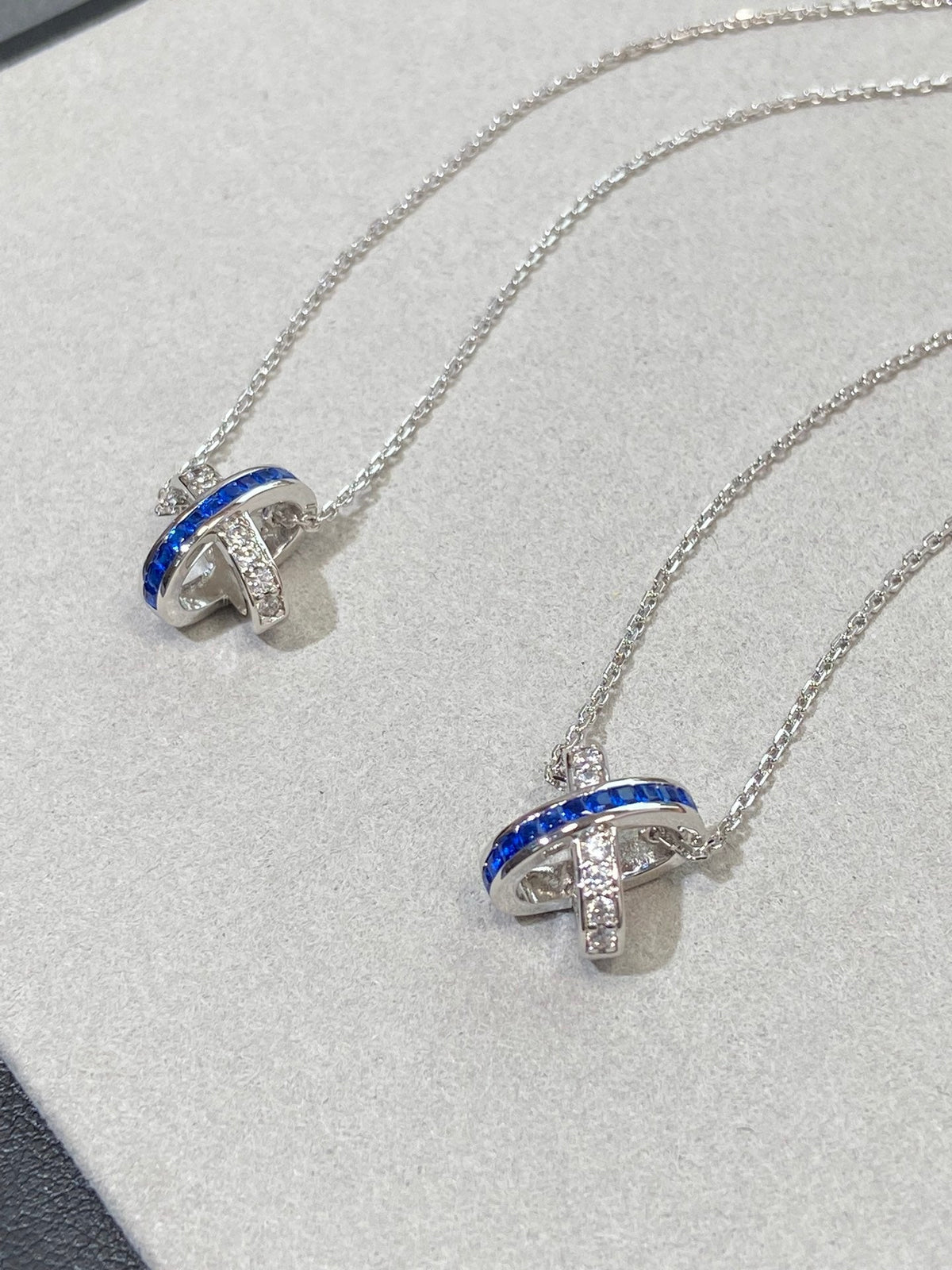 [Cadisa]LIENS DIAMOND SILVER NECKLACE