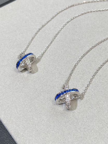[Cadisa]LIENS DIAMOND SILVER NECKLACE