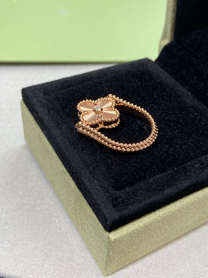 [Cadisa]CLOVER RIVERSIBLE RING ROSE GOLD COLLECTION