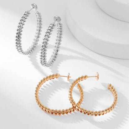[Cadisa] CLASH HOOP LARGE EARRINGS