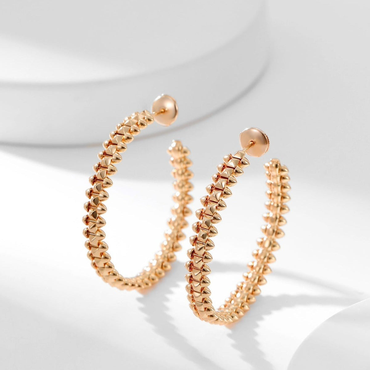 [Cadisa] CLASH HOOP LARGE EARRINGS