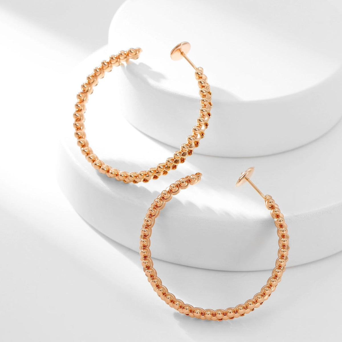 [Cadisa] CLASH HOOP LARGE EARRINGS