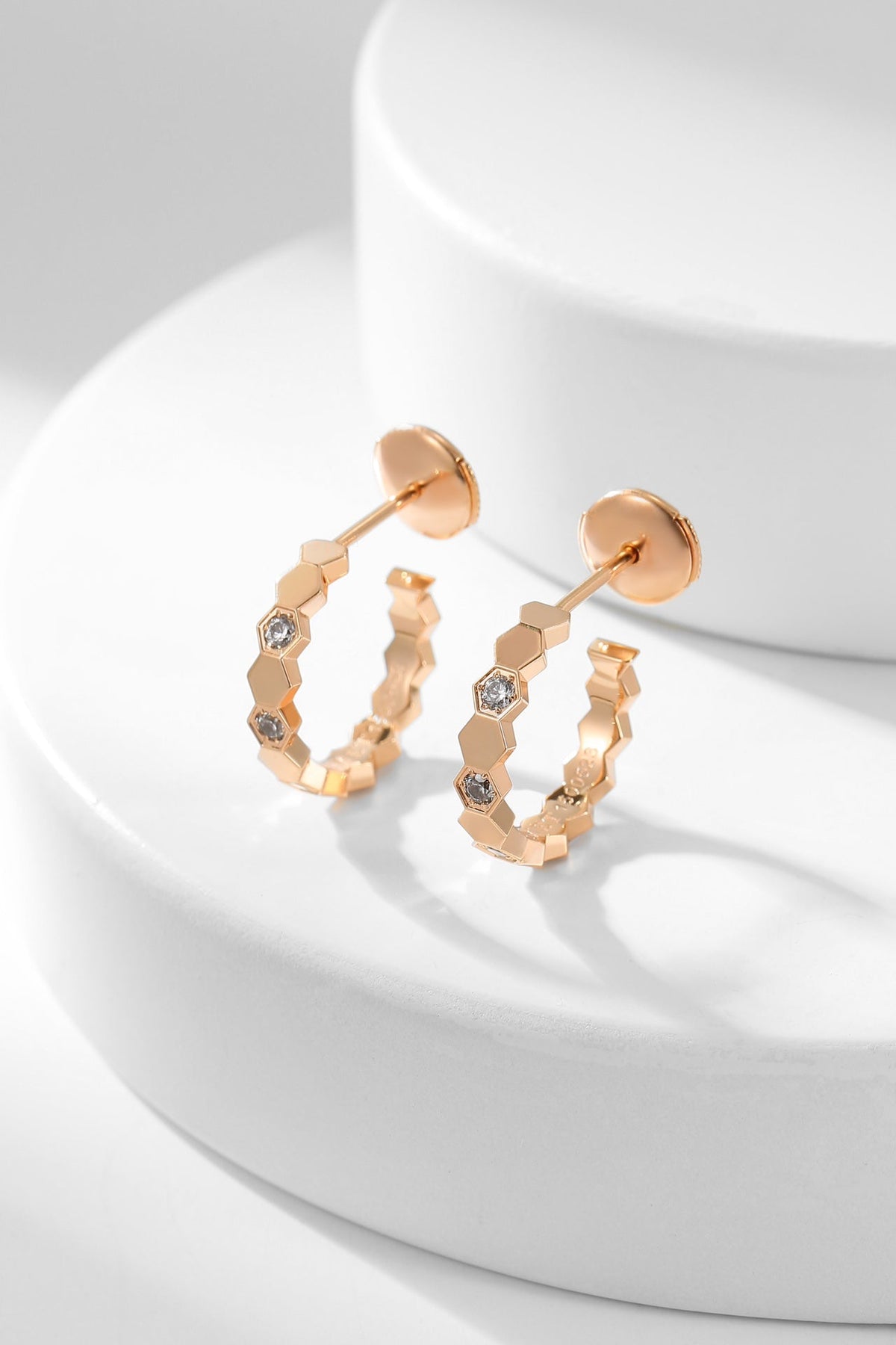 [Cadisa]BEE LOVE DIAMOND HOOP EARRINGS