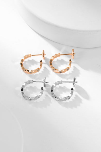 [Cadisa]BEE LOVE DIAMOND HOOP EARRINGS