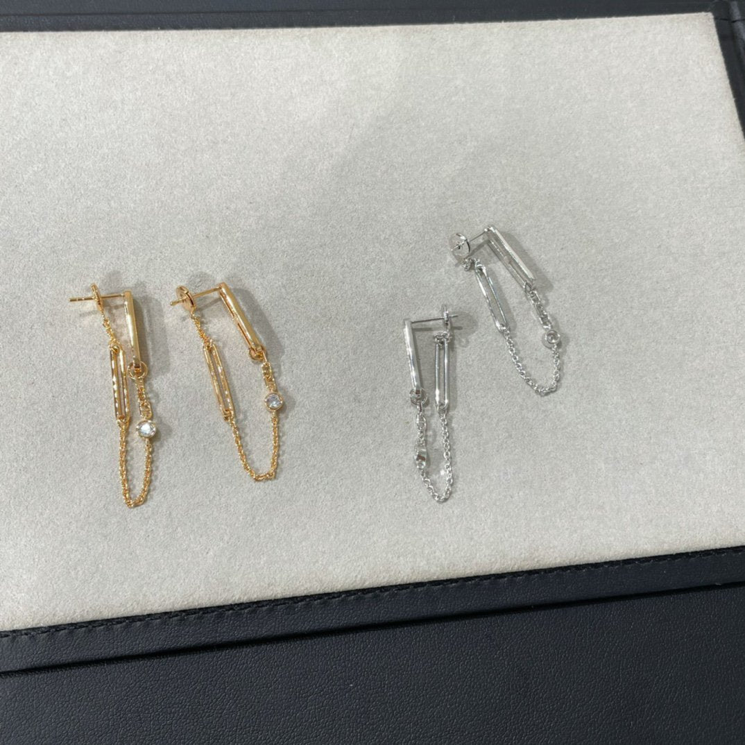 [Cadisa]CHAINE CHAOS DIAMOND DROP EARRINGS