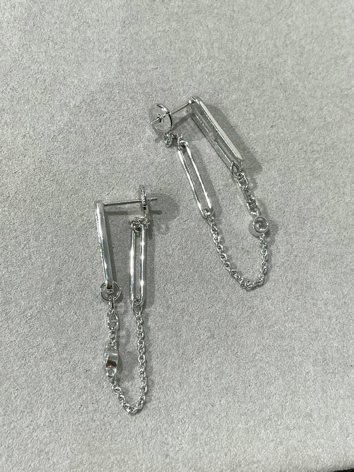 [Cadisa]CHAINE CHAOS DIAMOND DROP EARRINGS