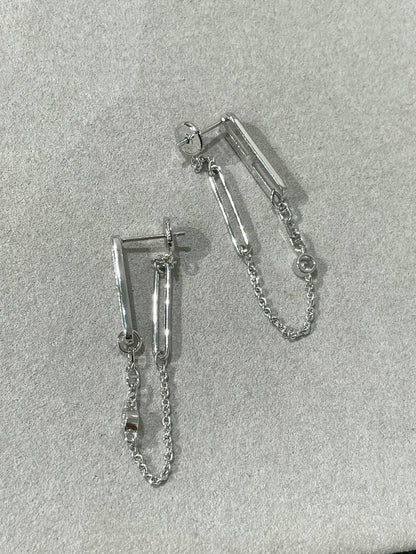 [Cadisa]CHAINE CHAOS DIAMOND DROP EARRINGS