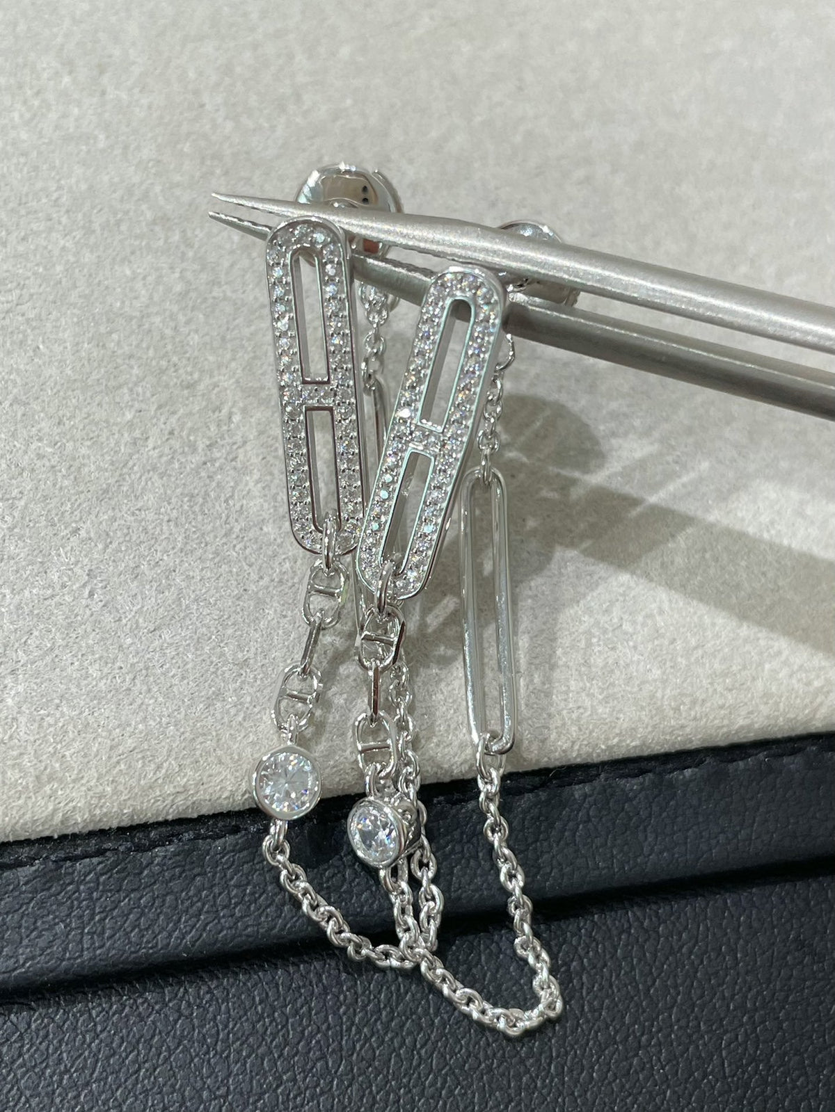 [Cadisa]CHAINE CHAOS DIAMOND DROP EARRINGS