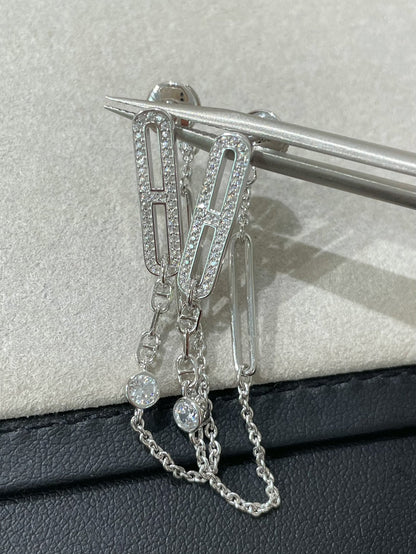 [Cadisa]CHAINE CHAOS DIAMOND DROP EARRINGS