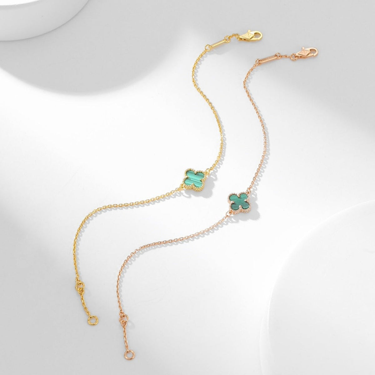 [Cadisa]CLOVER BRACELET MALACHITE 1 MOTIF