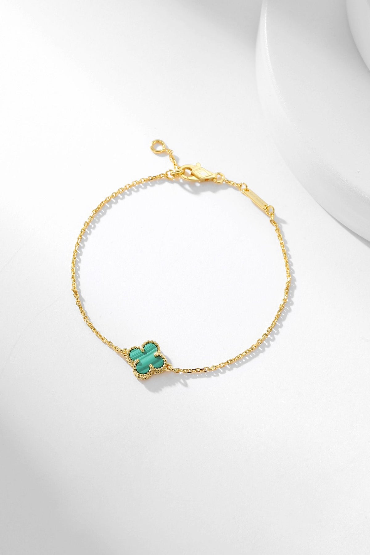 [Cadisa]CLOVER BRACELET MALACHITE 1 MOTIF