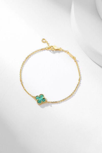 [Cadisa]CLOVER BRACELET MALACHITE 1 MOTIF