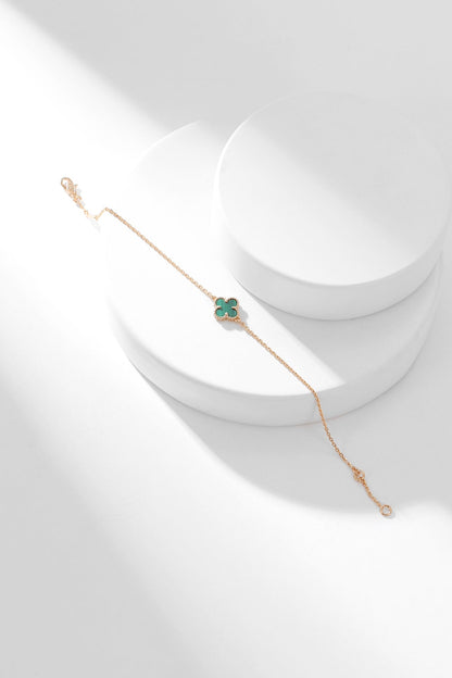 [Cadisa]CLOVER BRACELET MALACHITE 1 MOTIF