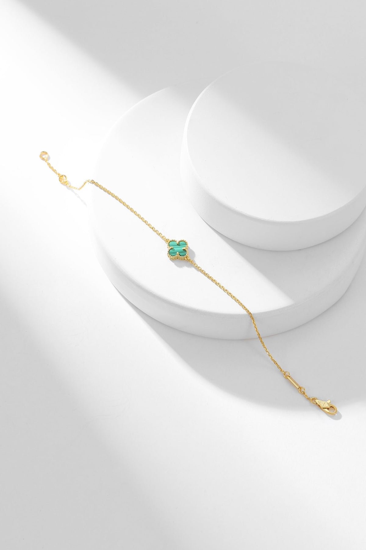 [Cadisa]CLOVER BRACELET MALACHITE 1 MOTIF