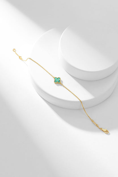 [Cadisa]CLOVER BRACELET MALACHITE 1 MOTIF