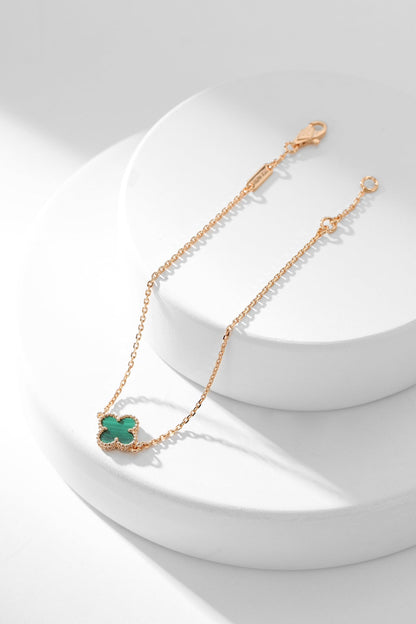 [Cadisa]CLOVER BRACELET MALACHITE 1 MOTIF