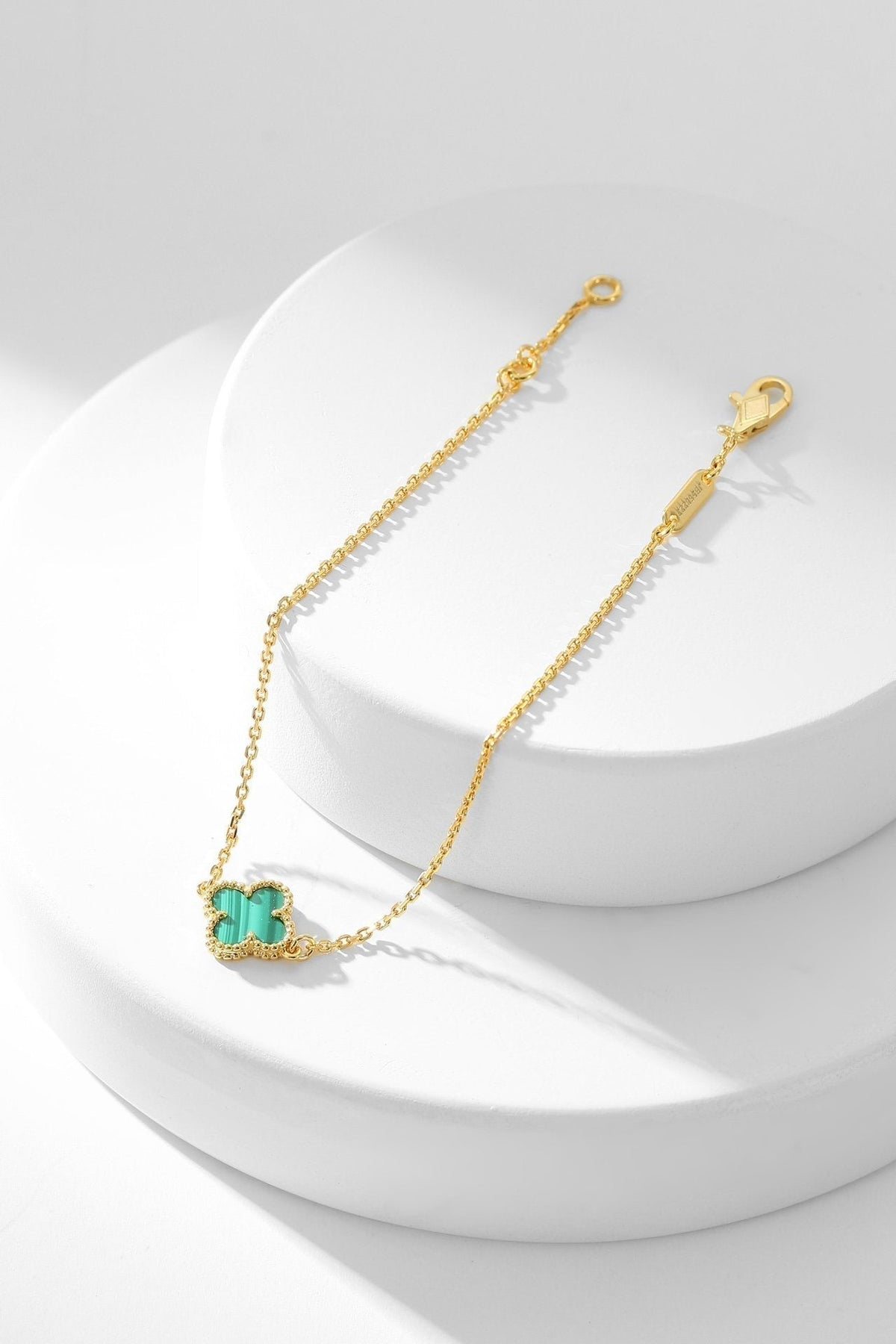 [Cadisa]CLOVER BRACELET MALACHITE 1 MOTIF