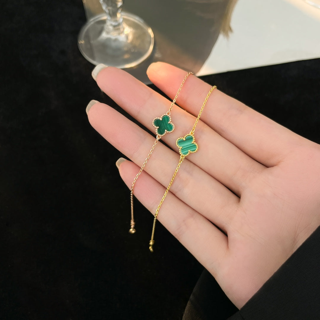 [Cadisa]CLOVER BRACELET MALACHITE 1 MOTIF