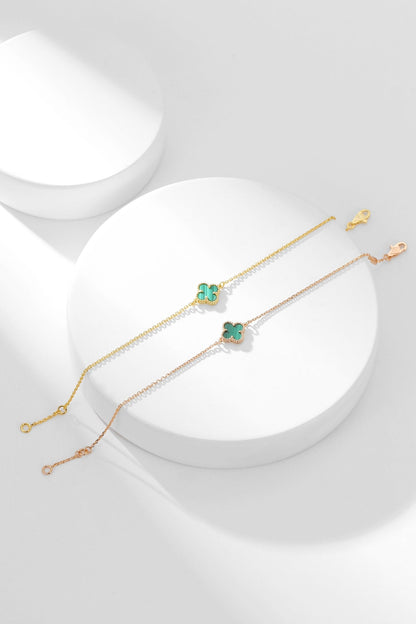 [Cadisa]CLOVER BRACELET MALACHITE 1 MOTIF